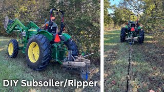 DIY Pole Barn Construction 32 How to make a subsoilerripperWire Layer  Fiber to the Barn [upl. by Rednav]