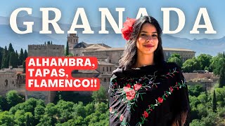 GRANADA  The Moorish gem of Spains Andalucia region ALHAMBRA TAPAS FLAMENCO amp MORE [upl. by Avraham]