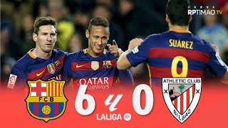 Barcelona 6 x 0 Athletic Bilbao Show de Neymar ● La Liga 1516 Resumen y Goles ᴴᴰ [upl. by Pisano582]