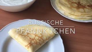 Russische Pfannkuchen mit QuarkFüllung BliniRezept [upl. by Cryan794]