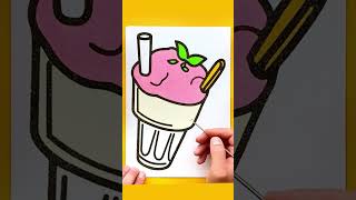 Sand painting Milkshake for kids and toddlers [upl. by Oeniri]