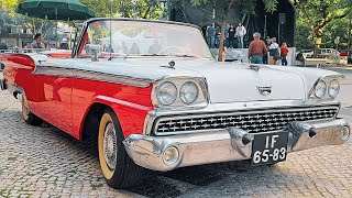 Classic Cars Show at a flea market Lisbon Portugal [upl. by Lemmy]