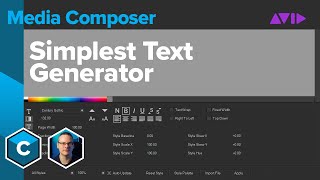 Avid Media Composer  Effortlessly Create Simple Titler Text Boris FX Title Studio Tutorial [upl. by Englebert]