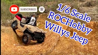 16 Scale Rochobby Willy’s Jeep 4x4 Offroad Crawler RC Crawler Extreme [upl. by Winer5]