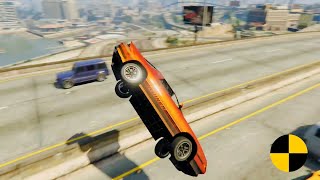 60 Minutes Of GTA 5 Real Cars Crash Test 8 [upl. by Anniram50]