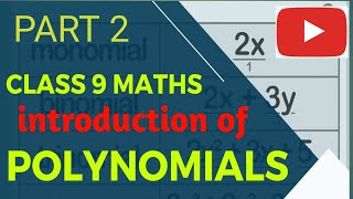 POLYNOMIAL Class 9th maths chapter 2  Introduction and exercise 21 Ravindra Verma 9th to 12th [upl. by Verras243]