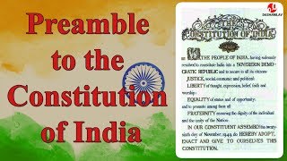 Preamble to the Constitution of India by Madhuram Aparajita [upl. by Lewap]