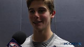 Jack Hughes talks about playing brother Quinn beating Wolverines [upl. by Ridgley288]