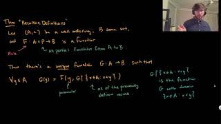 Axiomatic Set Theory 15 Recursion on wellordered sets [upl. by Grof798]