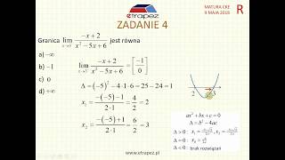 Zadanie 4 Matura z matematyki poziom rozszerzony Maj 2018 Granica [upl. by Nahpos]