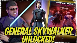 General Skywalker Unlocked Clash on Kamino Epic Confrontation Strategy Guide  SWGoH [upl. by Enomed]