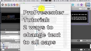 ProPresenter 6 Tutorial 2 ways to make text all caps [upl. by Honey]