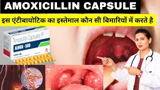 Amoxicillin 500mg capsule Use Dose Side Effects in hindi [upl. by Enyaht]