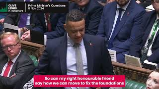 Clive Lewis raise issue of UEA financial difficulties at PMQs 06 Nov 2024 [upl. by Arotal660]