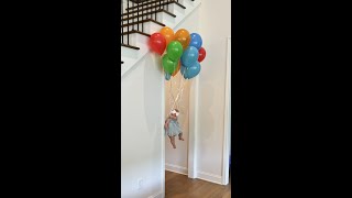 Balloons FLOAT baby 😲 shorts [upl. by Gilbart794]