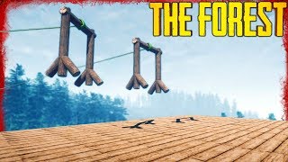 SPECIAL Zipline Log Catcher  Flat Floors  S3 EP9  The Forest v073 2018 [upl. by Vashtia]