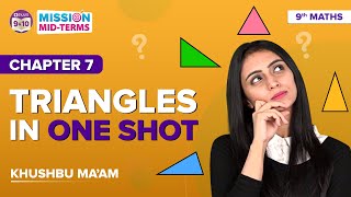 Triangles Class 9 Maths in One Shot Concepts amp Examples  CBSE Class 9 MidTerm  BYJUS Class 9 [upl. by Natka]