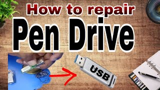 How to repair USB pen drive or Flash Drive within 5min [upl. by Eiramik775]