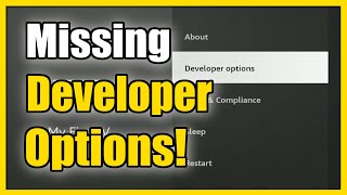 How to See Missing Developer Options on Amazon Firestick 4k Max Easy Method [upl. by Youlton]