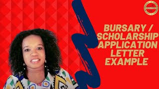 Bursary Scholarship Application Letter  Example of application letter [upl. by Vani]