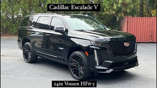 Cadillac Escalade V  24in Vossen HF65 [upl. by Eenaffit]