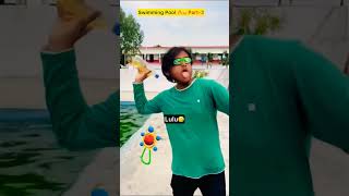 Chota bhai in swimming pool 🔥😂indian family shorts indian relatable swimming [upl. by Ahsieym]