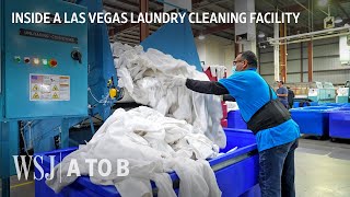 How MGM Grand Cleans 24 Million Pounds of Laundry  WSJ A to B [upl. by Holds970]