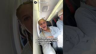 Bruder fliegt seine kleine Schwester zurück nach Hause shorts [upl. by Nauqahs]