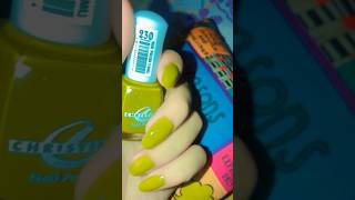 Summer cool shade nails green nailpaint viralshorts youtubeshorts trending views foryou [upl. by Manlove579]