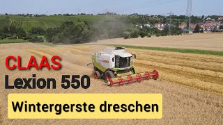 Wintergerste dreschen  Claas Lexion 550 und Claas Dominator 108 SL [upl. by Oira813]