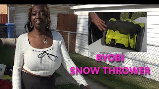 RYOBI Snow Thrower Review  EASY Snow Removal Product to USE [upl. by Alithea333]