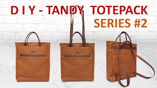 DIY Tandy Totepack Series 2  How to make tote bagbackpack  Tutorial cara membuat totebagransel [upl. by Aicnorev]