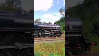 BR 73156 Standard Class 5 loco pulls Goods Train out of Loughborough [upl. by Frendel]