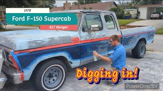 78 F150 Supercab  First Look SOS Wash and Starting Paint Work [upl. by Batsheva]