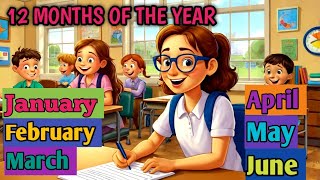 Months Of The Year Song  Nursery Rhymes amp Kids Song  Little Learners Channel [upl. by Arvid137]