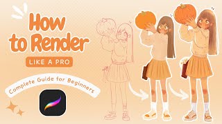 How to Render Like a Pro  StepbyStep Guide for Beginners  Procreate Digital Drawing Tutorial✨ [upl. by Warfourd]