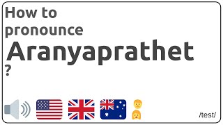 How to pronounce Aranyaprathet in english [upl. by Nylaret798]