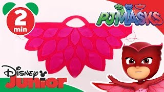 PJ Masks  Craft Tutorial Owlettes Cape 🎨 Disney Junior UK [upl. by Yelkreb839]