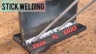 Electrode E7018 and E6013 stick welding  welding tricks [upl. by Philippa]