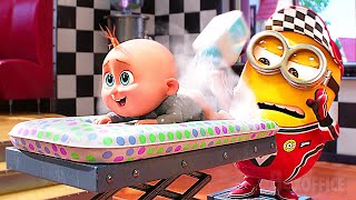 Baby Gru  Minions Despicable Me 4 CUTEST Scenes 😍 🌀 4K [upl. by Ahsenal]