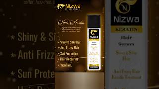 NIZWA KERATIN HAIR SERUM Review 😍 Shiny amp Silky Hair Serum  Price Benefits How to Apply [upl. by Fernande]