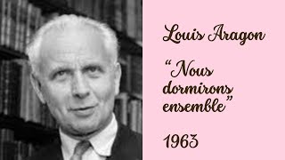 INOUBLIABLE poème de Louis Aragon… [upl. by Gianina]