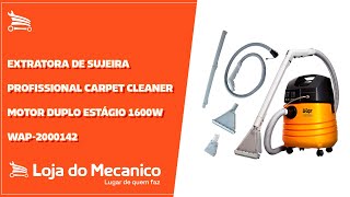 Extratora Profissional Carpet Cleaner 25 Litros 1600W WAP CARPETECLEANER25L  Loja do Mecânico [upl. by Clementis]