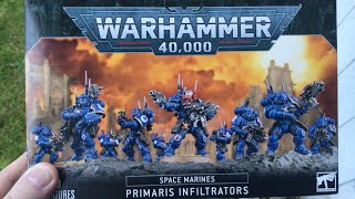 Space Marines Primaris Infiltrators Unboxing [upl. by Llesram]