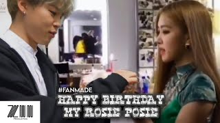 SUPRISE BIRTHDAY FOR ROSE BLACKPINK  HAPPY BIRTHDAY MY ROSIE POSIE  JIROSE  FANMADE [upl. by Dnalon]