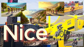 Tour de France 2024 Nice French Riviera Côte dAzur France Ницца Франция Nizza [upl. by Haeckel565]