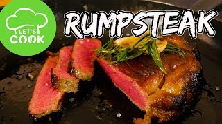 RUMPSTEAK BRATEN  Steak in Eisenpfanne braten  Steak Week 6 [upl. by Alocin68]