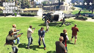 GTA 5  Michael And Friends FIVE STAR MICRO SMG COP BATTLE GTA V Funny Moments [upl. by Cinelli390]