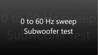 060Hz bass sweep subwoofer test see description [upl. by Oretna]