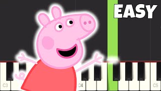 Peppa Pig Theme Song  EASY Piano Tutorial [upl. by Demahom]